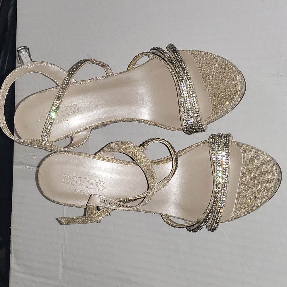 David’s bridal Karli shoes size 5.5 M wedding shoes